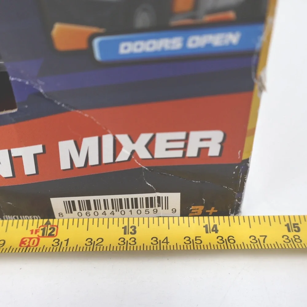 Adventure Force Cement Mixer Toy Truck Kids Blue NIB Worn Box Lights Sound